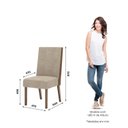 Ver imagem 4 de Conjunto Mesa Adriana 200cm com Vidro 06 Cadeiras Anne Marrom/Nature/Caramelo/Creme