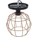 Ver imagem 6 de 4 Lustres Teto Plafon Industrial Aramado Globo Cobre Rose Retrô Luminária Vintage Preto Agp