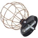 Ver imagem 5 de 4 Lustres Teto Plafon Industrial Aramado Globo Cobre Rose Retrô Luminária Vintage Preto Agp