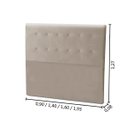 Ver imagem 3 de Cabeceira Cama Box King Size Estofada Madeira Paris:bege