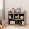 Estante Infantil Montessoriana 100% Mdf com 5 Nichos e Detalhe Orgânico em Formato de Nuvem - 1