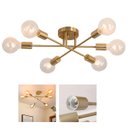 Ver imagem 7 de Lustre Sputnik Candelabro Luminaria 6 Lampadas E27 Sala Recepçao Ambiente Comercial Residencial Ilum