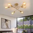 Ver imagem 2 de Lustre Sputnik Candelabro Luminaria 6 Lampadas E27 Sala Recepçao Ambiente Comercial Residencial Ilum