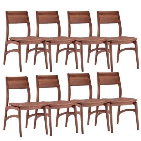 Conjunto 8 Cadeiras Madeira Maciça Alento