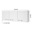 Ver imagem 4 de Armário Aéreo Modulado Fidelitá Suiça 120cm 3 Portas Branco