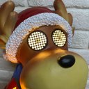 Ver imagem 3 de Boneco Rena Natal Arvore Natalina Acende Mexe Olhos Pisca Led Som Musica Decoraçao Loja Festa Vitrin