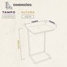 Mesa de Apoio Lateral para Sofá com Base de Metal Tampo - 2