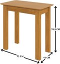 Ver imagem 4 de Jogo Mesa de Jantar Compacta Madeira Maciça com 2 Cadeiras Mel