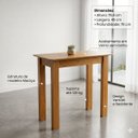 Ver imagem 5 de Jogo Mesa de Jantar Compacta Madeira Maciça com 2 Cadeiras Mel