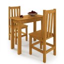 Ver imagem 1 de Jogo Mesa de Jantar Compacta Madeira Maciça com 2 Cadeiras Mel