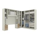 Ver imagem 4 de Guarda Roupa Solteiro Modulado 6 Peças com Cabeceira 9 Portas 6 Gavetas Seletto Seletto Areia/Jequit