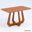 Ver imagem 3 de Conjunto Mesa de Jantar Bromelia 1,30 com 4 Cadeiras Damasco Tampo de Madeira Madeira/cinamomo/kaki