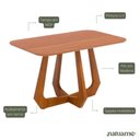 Ver imagem 5 de Conjunto Mesa de Jantar Bromelia 1,30 com 4 Cadeiras Damasco Tampo de Madeira Madeira/cinamomo/kaki