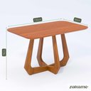 Ver imagem 6 de Conjunto Mesa de Jantar Bromelia 1,30 com 4 Cadeiras Damasco Tampo de Madeira Madeira/cinamomo/kaki