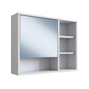 Ver imagem 1 de Armário Espelheira para Banheiro 60cm com 1 Porta Branco