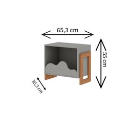 Armário Multiuso Infantil 100% Mdf com Detalhe Orgânico em Formato de Nuvem - 4