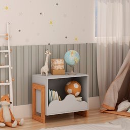 Armário Multiuso Infantil 100% Mdf com Detalhe Orgânico em Formato de Nuvem - 1