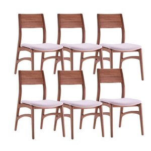 Conjunto 6 Cadeiras Madeira Maciça Alento