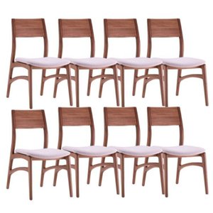 Conjunto 8 Cadeiras Madeira Maciça Alento