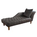 Ver imagem 1 de Divã Chesterfield Anna Recamier 160cm Via Encanto Veludo Cinza Lado Direito