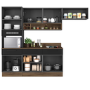 Ver imagem 4 de Cozinha Modulada Compacta em Aço 4 Peças 7 Portas 3 Gavetas Rodapé em Pvc Exclusive Itatiaia 