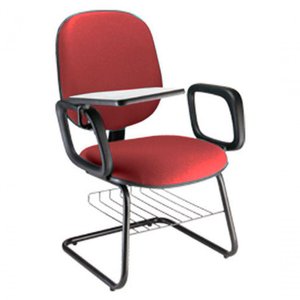 Cadeira Universitária com Prancheta para Escolas Linha Uno Vermelho