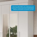 Ver imagem 5 de Guarda-Roupa Casal 4 Portas com Espelho 133cm Willow Espresso Móveis Branco