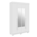 Ver imagem 2 de Guarda-Roupa Casal 4 Portas com Espelho 133cm Willow Espresso Móveis Branco