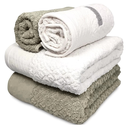 Ver imagem 1 de Kit 2 Toalhas de Banho + 2 Toalhas de Rosto Capri Atlântica Gigante 100% Algodão Banhão Cor:branco o