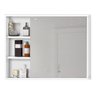 Espelheira Para Banheiro C/ Porta Espelho E Prateleiras 80cm - Branco - 4