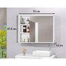 Espelheira Para Banheiro C/ Porta Espelho E Prateleiras 80cm - Branco - 3