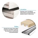 Ver mais imagens de Guarda-Roupa Casal 100% MDF 2 Portas com Espelho 180cm Freesia Espresso Móveis Branco