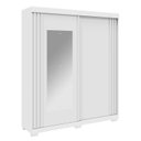 Ver imagem 3 de Guarda-Roupa Casal 100% MDF 2 Portas com Espelho 180cm Freesia Espresso Móveis Branco