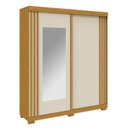 Ver imagem 3 de Guarda-Roupa Casal 100% MDF 2 Portas com Espelho 180cm Freesia Espresso Móveis Bege/Cinamomo/Off White