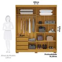 Ver imagem 5 de Guarda-Roupa Casal 100% MDF 2 Portas com Espelho 180cm Freesia Espresso Móveis Bege/Cinamomo/Off White