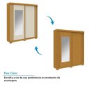 Ver imagem 6 de Guarda-Roupa Casal 100% MDF 2 Portas com Espelho 180cm Freesia Espresso Móveis Bege/Cinamomo/Off White