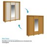 Guarda-roupa Casal 3 Portas Flex Color com Espelho 213cm 100% MDF Kamala Espresso Móveis - 5