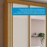Guarda-roupa Casal 3 Portas Flex Color com Espelho 213cm 100% MDF Kamala Espresso Móveis - 7