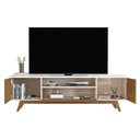 Ver imagem 6 de Rack para TV até 72 Polegadas Valencia 3 Portas Off White/Freijó - Giga Móveis
