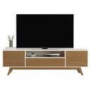 Ver imagem 2 de Rack para TV até 72 Polegadas Valencia 3 Portas Off White/Freijó - Giga Móveis