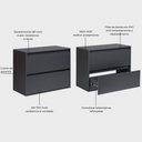Ver imagem 3 de Gabinete para Banheiro Dubai Suspenso 1 Porta 1 Gaveta MDF 80cm On Móveis