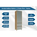 Ver imagem 2 de Armário Multiuso Lavanderia Rainha C/ 2 Portas e 2 Gavetas 70cm Branca - Nesher
