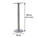 Ver imagem 5 de Mesa Pisa Beta Bistrô Fratini 107,50cm (a) Disco Redondo Inox Tampo Mdp Redondo Branco 70cm (l)