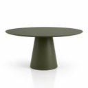 Ver imagem 1 de Mesa de Jantar Cone Redondo 80 cm Laca Verde Musgo