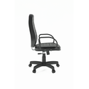 Ver mais imagens de Cadeira de Escritório Presidente Giratória com Braços Ergonômica NR17 em Couríssimo Tescaro Preto