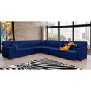 Ver imagem 1 de Sofá Magno 3.77x4.57m de Canto, Retrátil e Reclinável - Azul