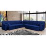 Sofá Magno 3.77x4.57m de Canto, Retrátil e Reclinável - Azul - 2