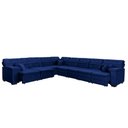Ver imagem 3 de Sofá Magno 3.77x4.57m de Canto, Retrátil e Reclinável - Azul