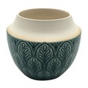 Ver imagem 1 de VASO EM CERAMICA VERDE E AREIA 14CM X 14CM X 12CM BTC Decor