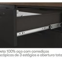 Ver imagem 7 de Cozinha Modulada em Aço 5 Peças 7 Portas 6 Gavetas Paneleiro Forno Rodapé PVC Exclusive Itatiaia Preto/Grafite/Matt